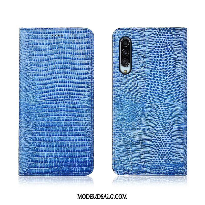 Samsung Galaxy A90 5g Etui Lædertaske Clamshell Alt Inklusive Silikone Anti-fald