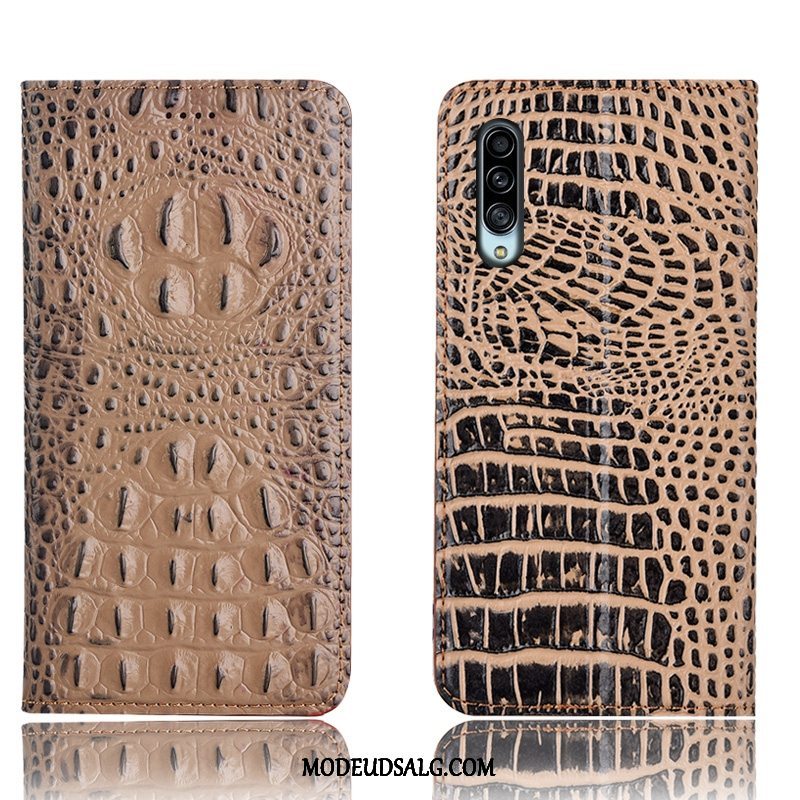 Samsung Galaxy A90 5g Etui Ægte Læder Beskyttelse Anti-fald Cover Mønster