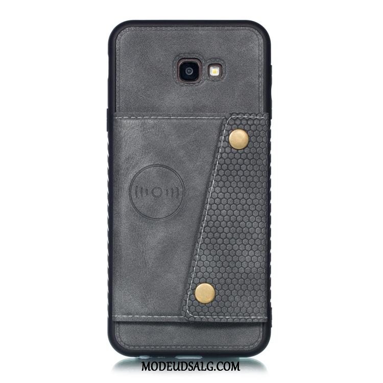 Samsung Galaxy J4+ Etui Anti-fald Kort Rød Beskyttelse Cover