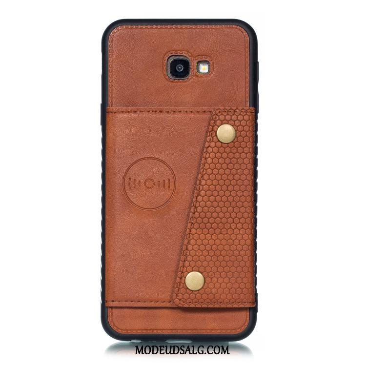 Samsung Galaxy J4+ Etui Anti-fald Kort Rød Beskyttelse Cover