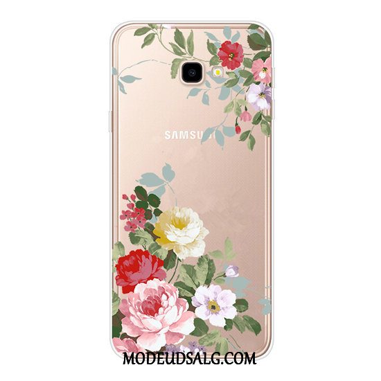 Samsung Galaxy J4+ Etui Blomster Malet Beskyttelse Lyserød Cartoon