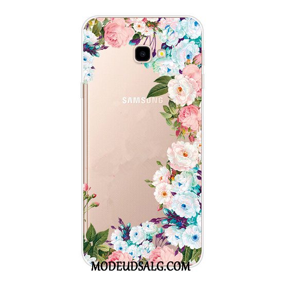 Samsung Galaxy J4+ Etui Blomster Malet Beskyttelse Lyserød Cartoon