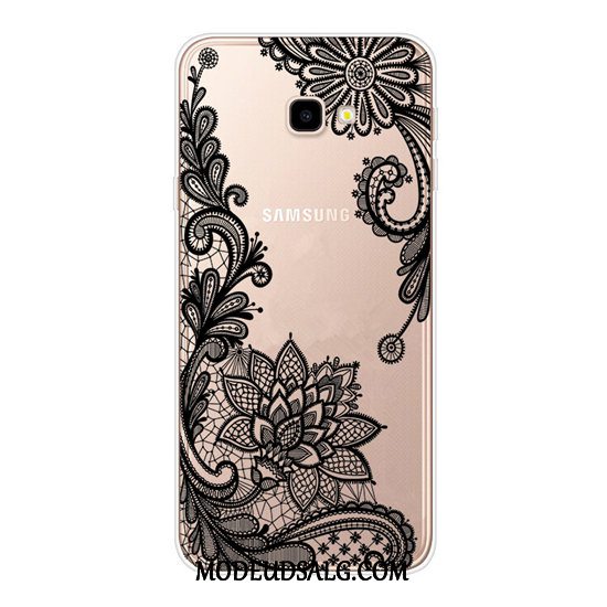 Samsung Galaxy J4+ Etui Blomster Malet Beskyttelse Lyserød Cartoon