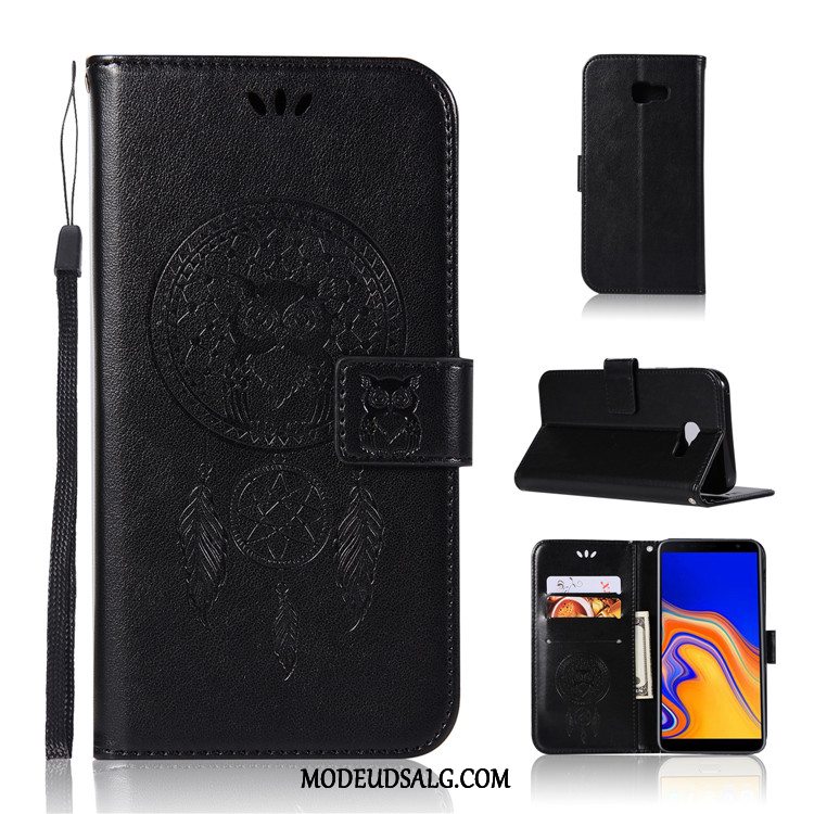 Samsung Galaxy J4+ Etui / Cover Beskyttelse Lædertaske Folio Lilla