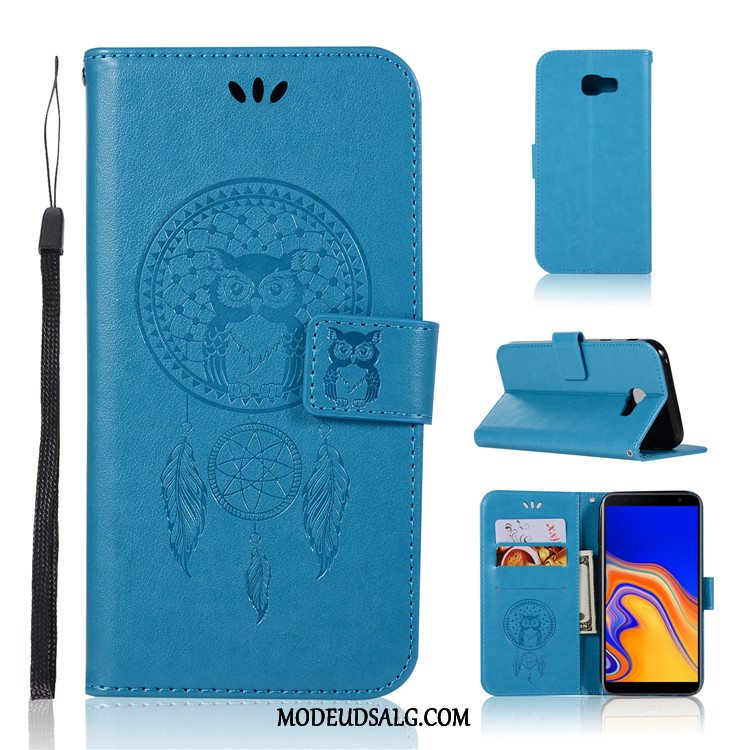 Samsung Galaxy J4+ Etui / Cover Beskyttelse Lædertaske Folio Lilla