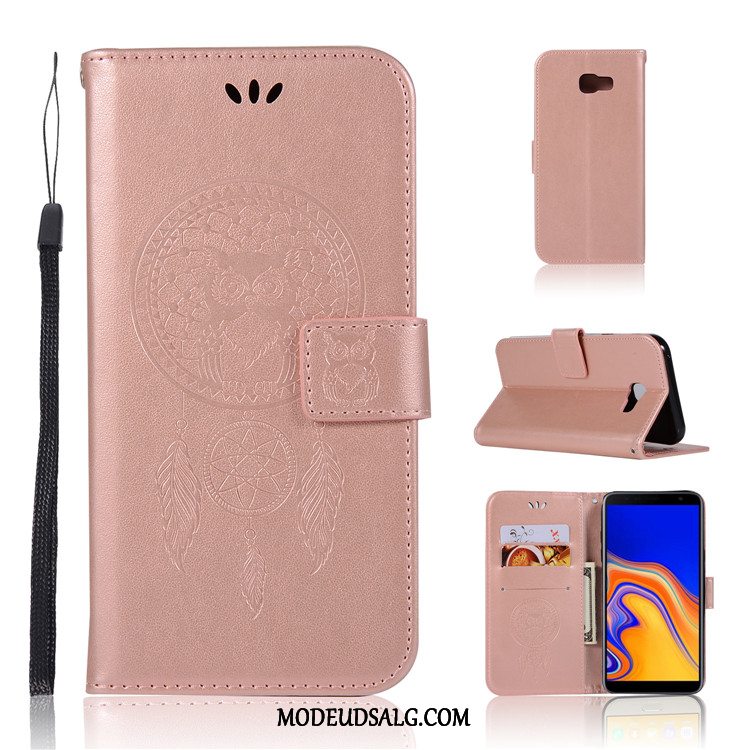 Samsung Galaxy J4+ Etui / Cover Beskyttelse Lædertaske Folio Lilla