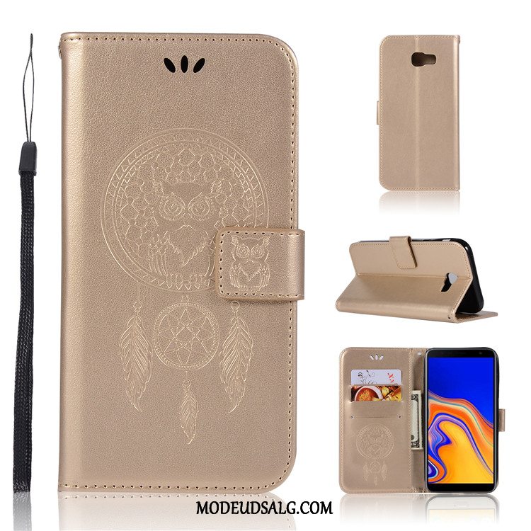 Samsung Galaxy J4+ Etui / Cover Beskyttelse Lædertaske Folio Lilla