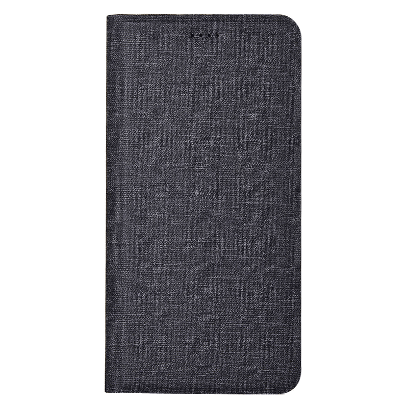 Samsung Galaxy J4+ Etui / Cover Bomuld Og Linned Blå Folio Beskyttelse