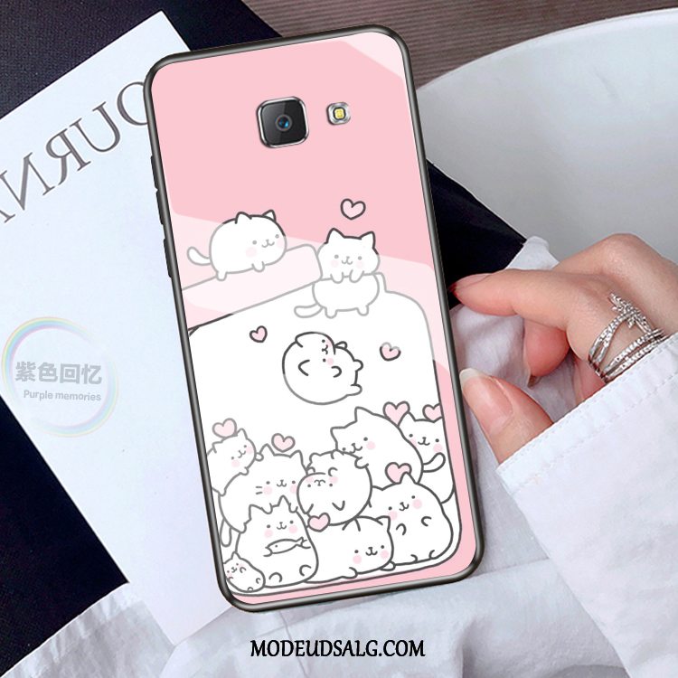 Samsung Galaxy J4+ Etui Grå Glas Kreativ Cover Cartoon