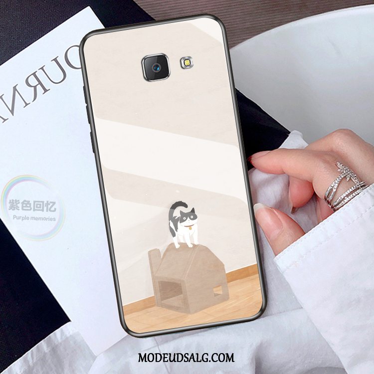 Samsung Galaxy J4+ Etui Grå Glas Kreativ Cover Cartoon