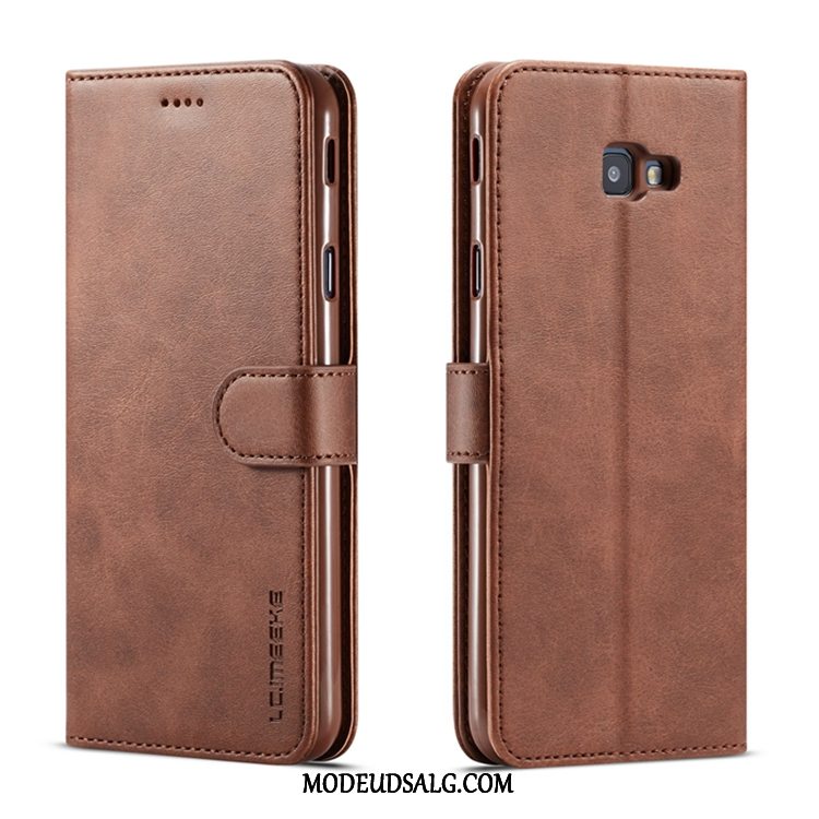 Samsung Galaxy J4+ Etui Gul Cover Lædertaske Beskyttelse