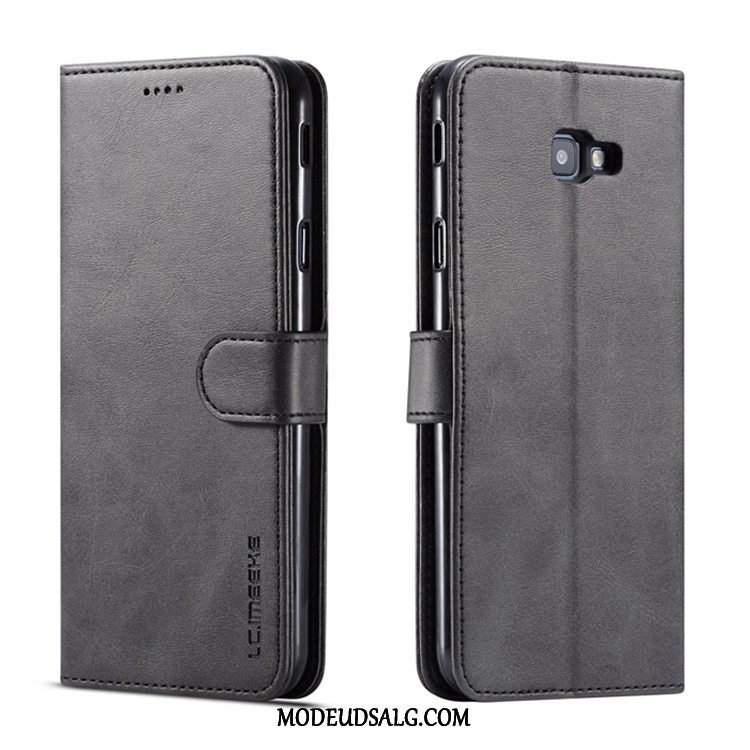 Samsung Galaxy J4+ Etui Gul Cover Lædertaske Beskyttelse