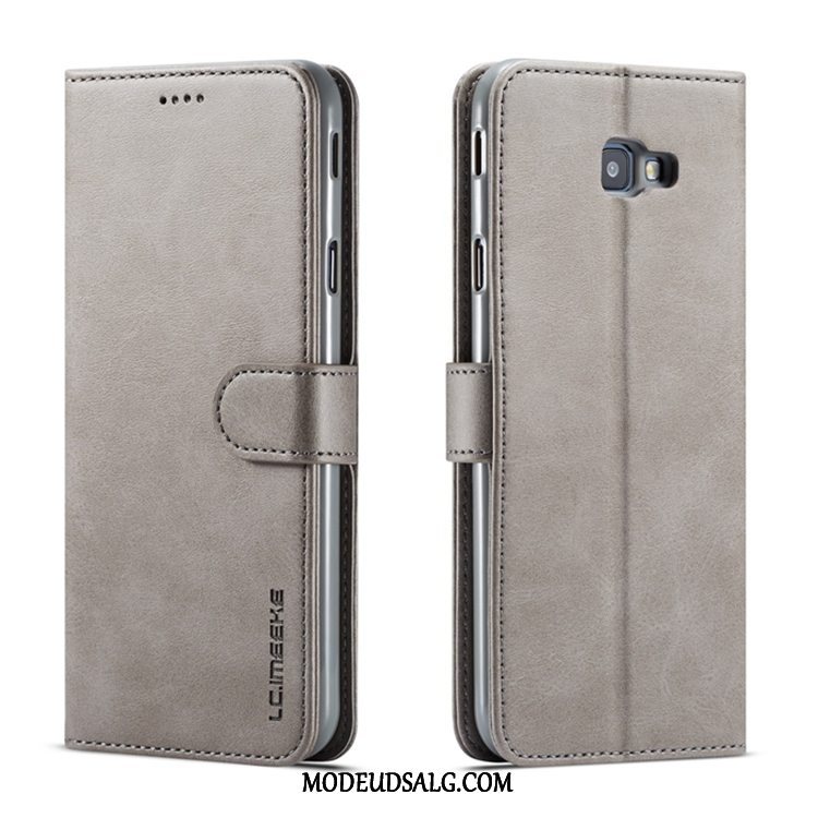 Samsung Galaxy J4+ Etui Gul Cover Lædertaske Beskyttelse