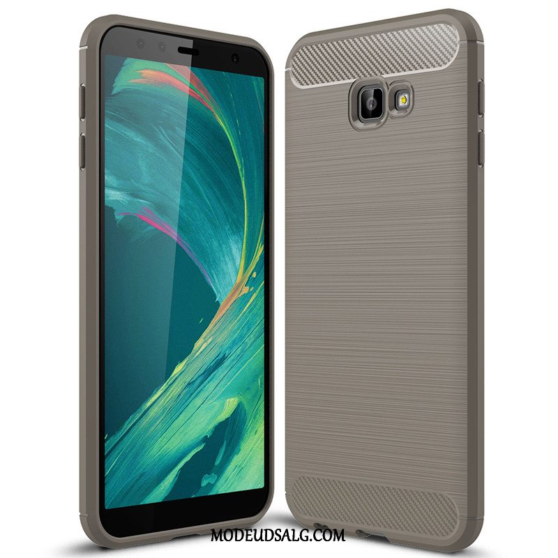 Samsung Galaxy J4+ Etui Silikone Cover Trend Beskyttelse Grå