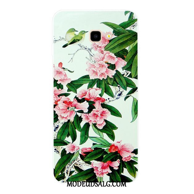 Samsung Galaxy J4+ Etui Smuk Anti-fald Gul Af Personlighed Blomster