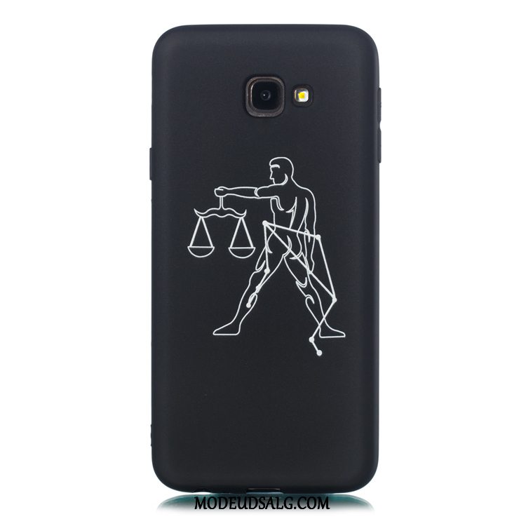 Samsung Galaxy J4+ Etui Sort Trend Cover Blød Anti-fald