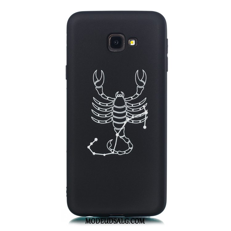 Samsung Galaxy J4+ Etui Sort Trend Cover Blød Anti-fald