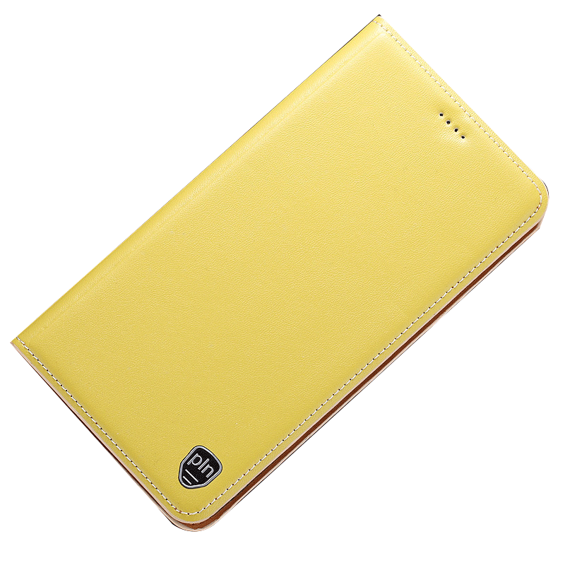 Samsung Galaxy J4+ Etui Ægte Læder Mønster Citron Folio Cover