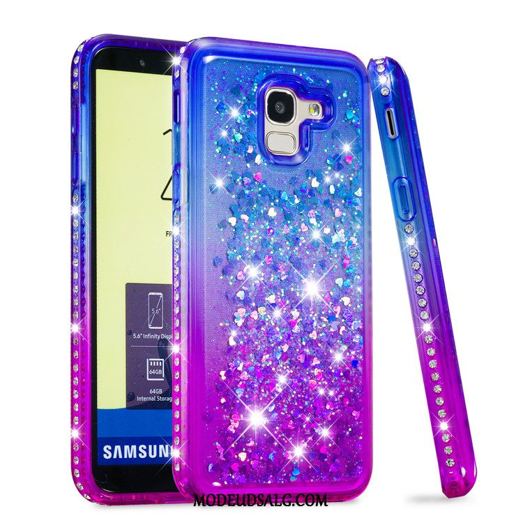 Samsung Galaxy J6 Etui Anti-fald Quicksand Cover Lilla Silikone