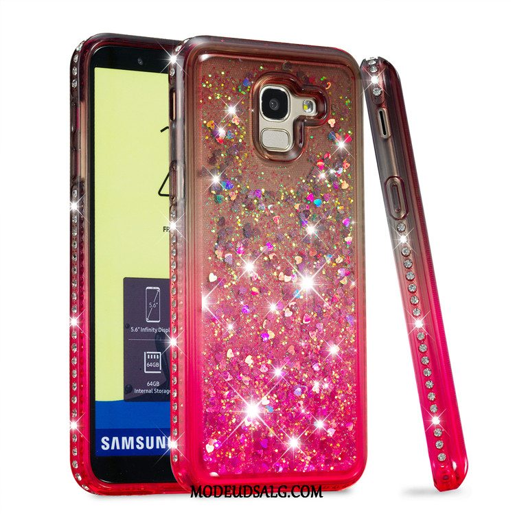 Samsung Galaxy J6 Etui Anti-fald Quicksand Cover Lilla Silikone