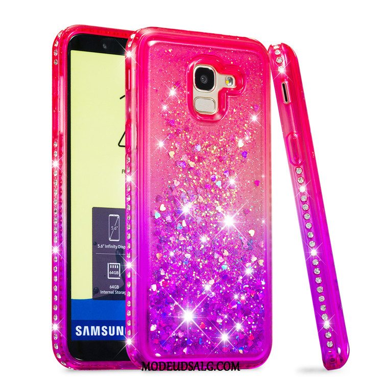 Samsung Galaxy J6 Etui Anti-fald Quicksand Cover Lilla Silikone