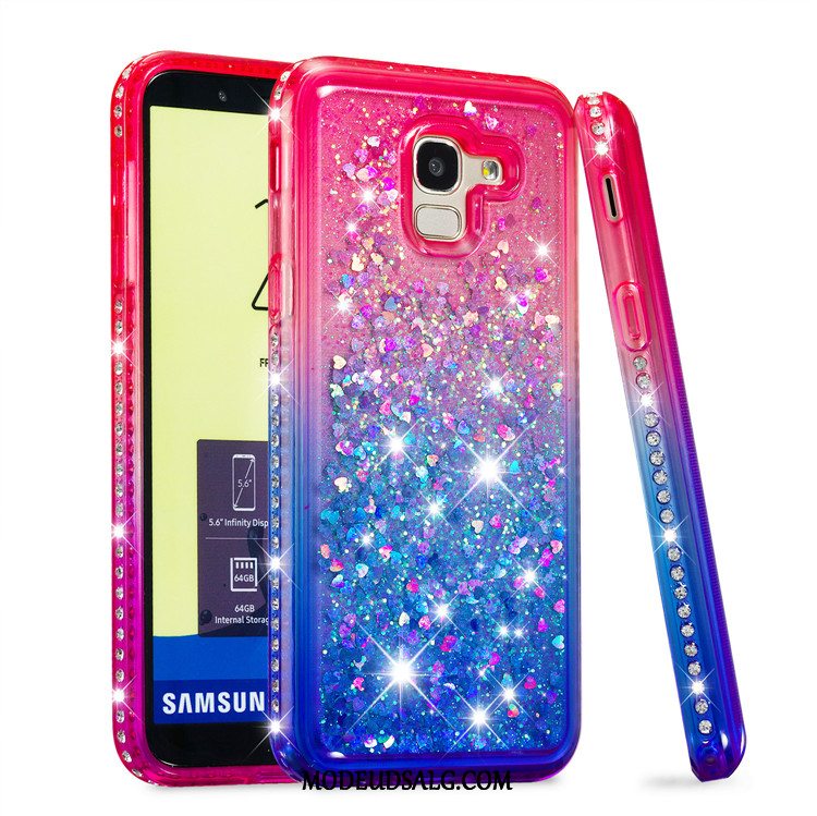 Samsung Galaxy J6 Etui Anti-fald Quicksand Cover Lilla Silikone