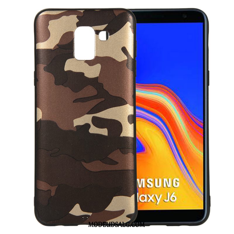 Samsung Galaxy J6 Etui Blød Grøn Beskyttelse Camouflage Cover