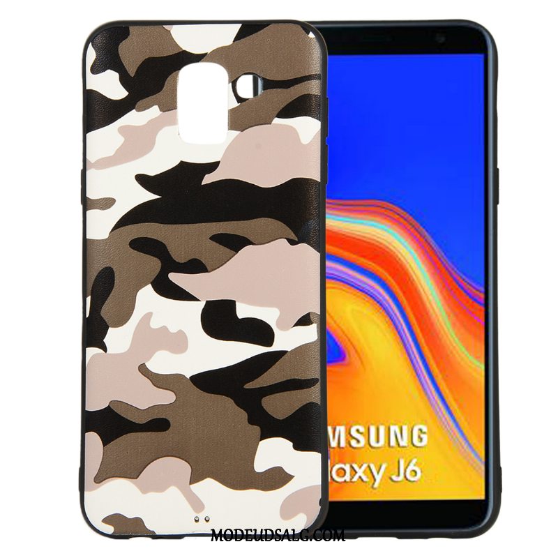 Samsung Galaxy J6 Etui Blød Grøn Beskyttelse Camouflage Cover