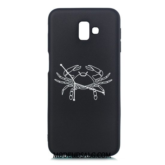 Samsung Galaxy J6+ Etui Blød Hængende Ornamenter Cover Sort Nubuck