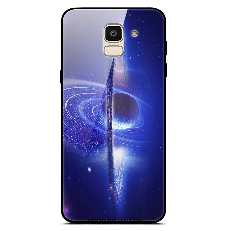 Samsung Galaxy J6 Etui / Cover Anti-fald Blå Glas Simple Måned