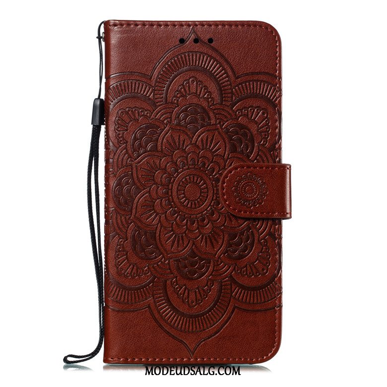 Samsung Galaxy J6 Etui / Cover Beskyttelse Blød Rød Lædertaske Folio