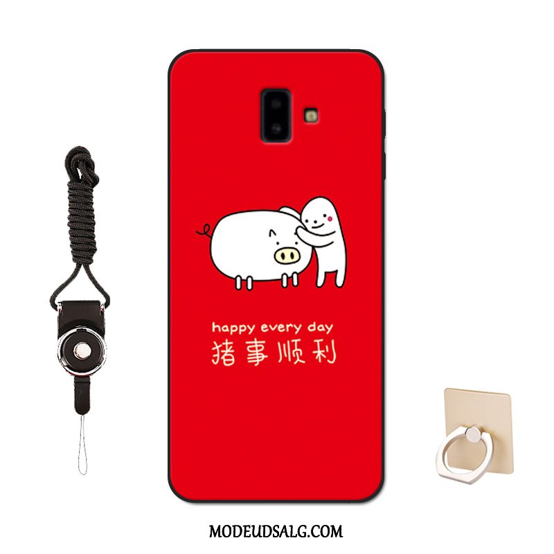 Samsung Galaxy J6+ Etui / Cover Beskyttelse Cartoon Rød Trendy