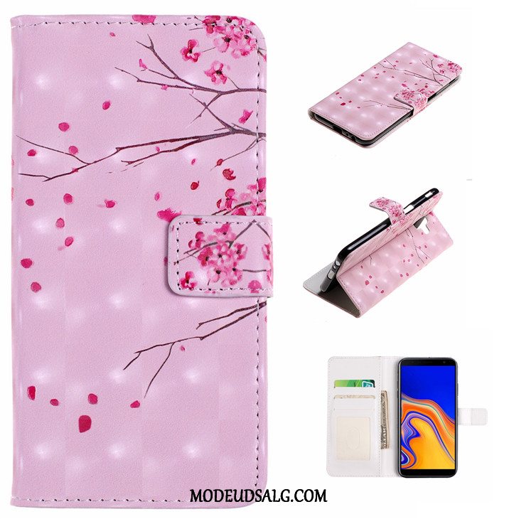 Samsung Galaxy J6+ Etui Cover Beskyttelse Lyserød Smuk Folio