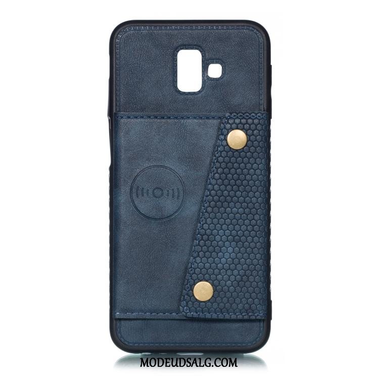 Samsung Galaxy J6+ Etui / Cover Blå Anti-fald Beskyttelse Kort