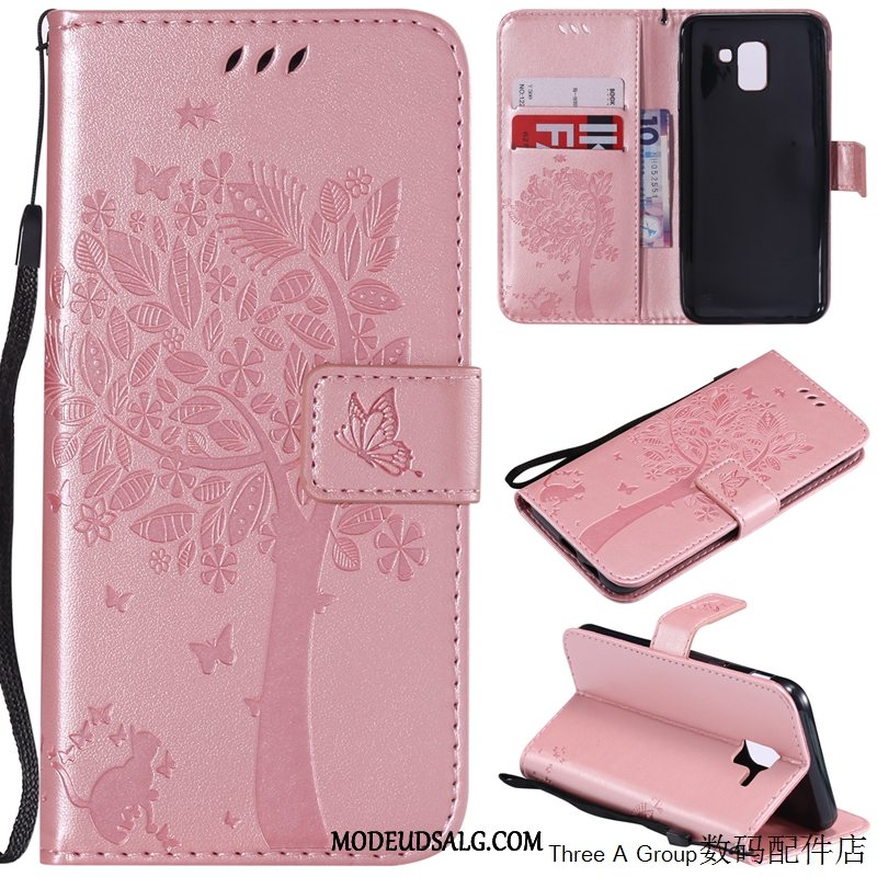 Samsung Galaxy J6 Etui / Cover Folio Lædertaske Beskyttelse Lyse