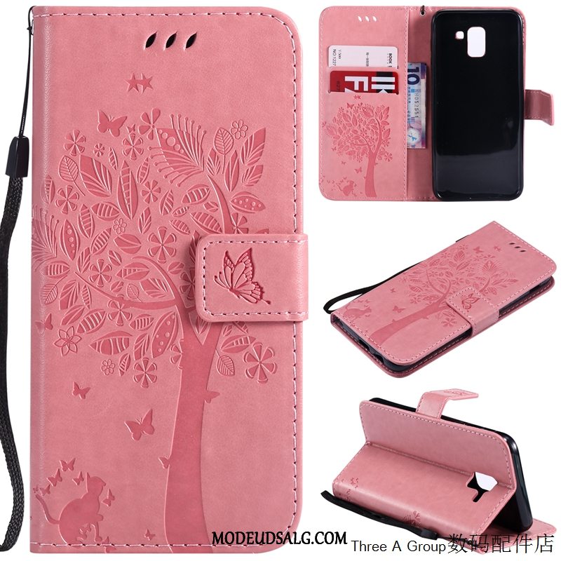 Samsung Galaxy J6 Etui / Cover Folio Lædertaske Beskyttelse Lyse