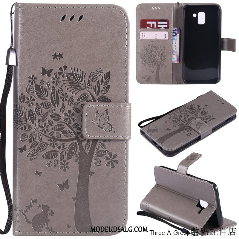 Samsung Galaxy J6 Etui / Cover Folio Lædertaske Beskyttelse Lyse