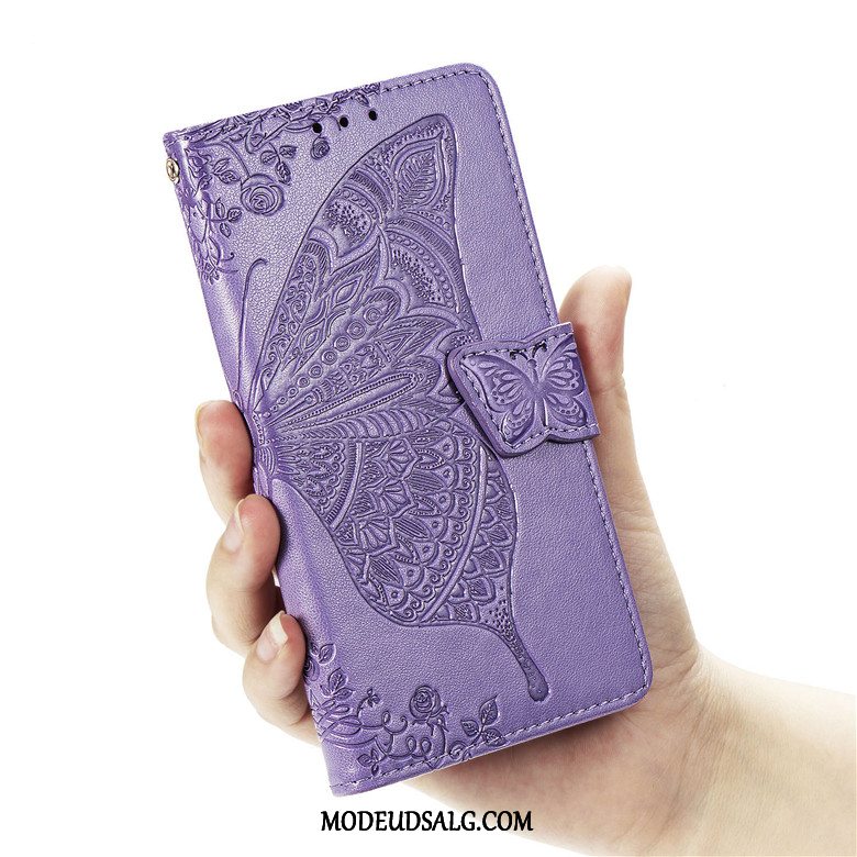 Samsung Galaxy J6+ Etui / Cover Lyserød Beskyttelse Blomster Lædertaske Folio