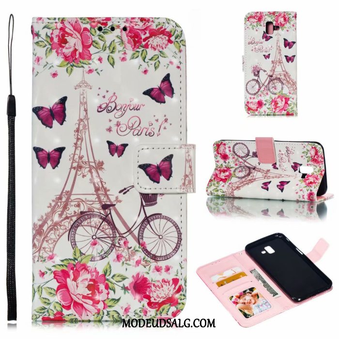 Samsung Galaxy J6+ Etui Folio Cover Beskyttelse Lyserød Alt Inklusive