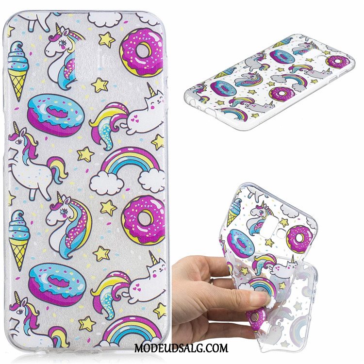 Samsung Galaxy J6+ Etui Gennemsigtig Blød Cartoon Beskyttelse Cover