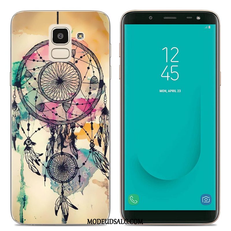 Samsung Galaxy J6 Etui Gennemsigtig Cartoon Silikone-etui Kreativ Farve