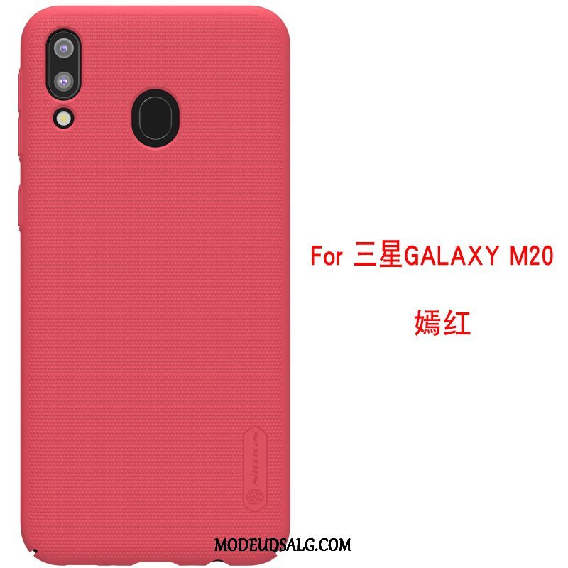 Samsung Galaxy M20 Etui Beskyttelse Nubuck Hård Anti-fald Cover