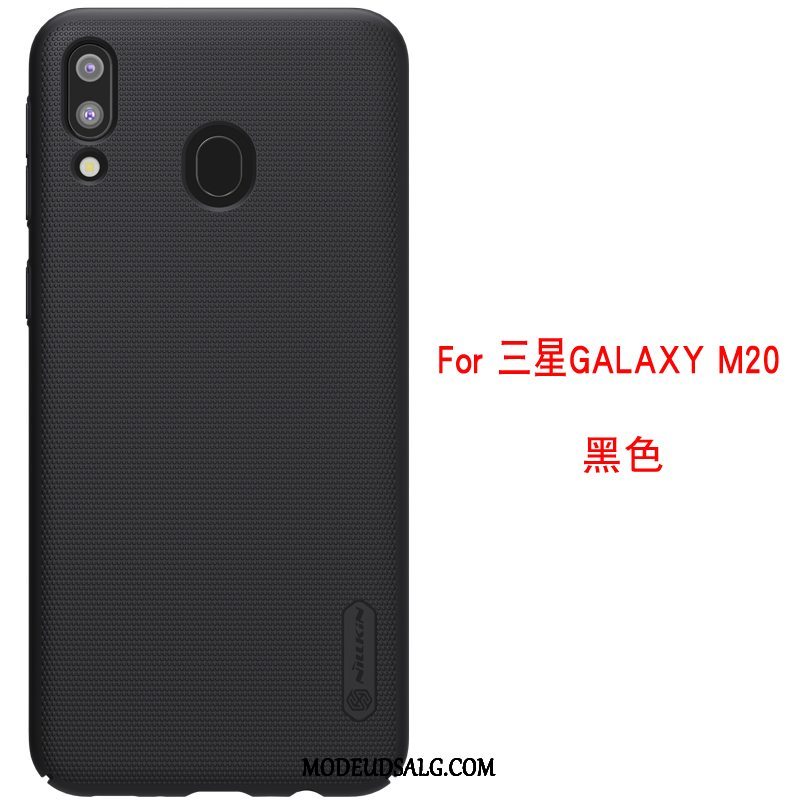 Samsung Galaxy M20 Etui Beskyttelse Nubuck Hård Anti-fald Cover