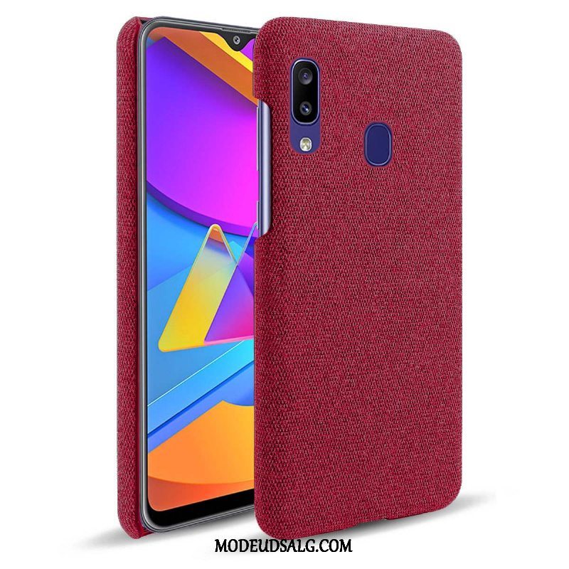 Samsung Galaxy M20 Etui / Cover Beskyttelse Rød Klud Mønster