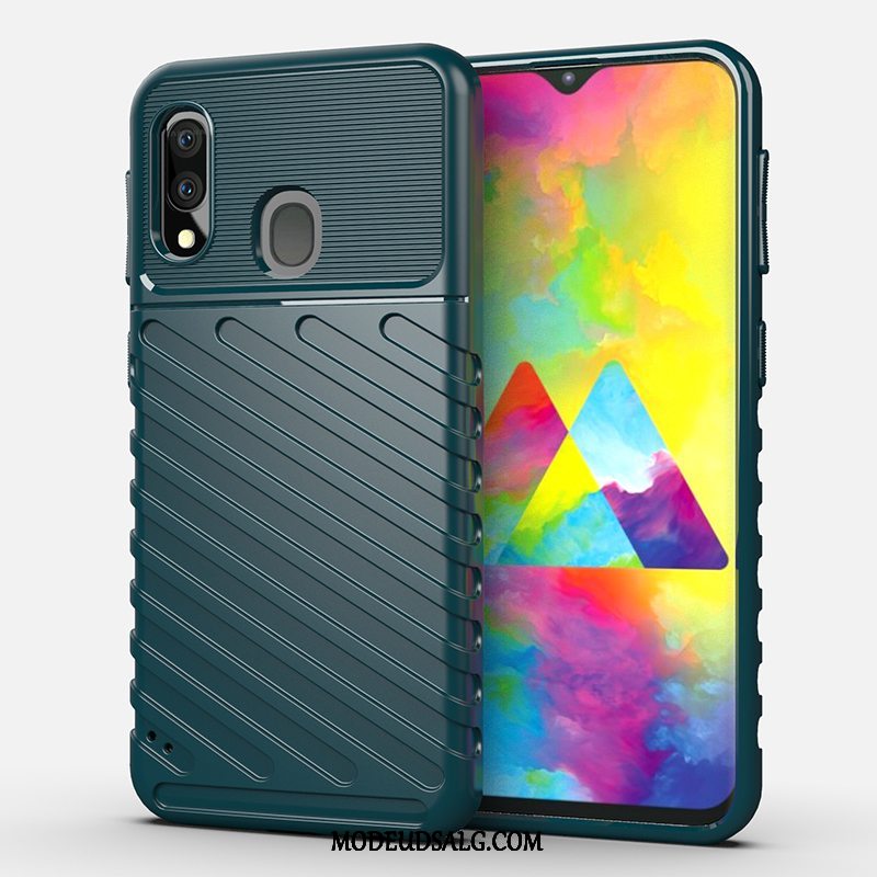 Samsung Galaxy M20 Etui Cover Simple Blød Armour Sort