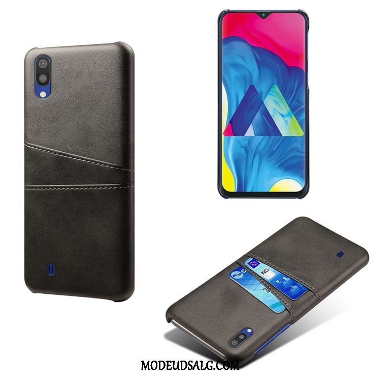 Samsung Galaxy M20 Etui Læder Blå Cover Cow Kort