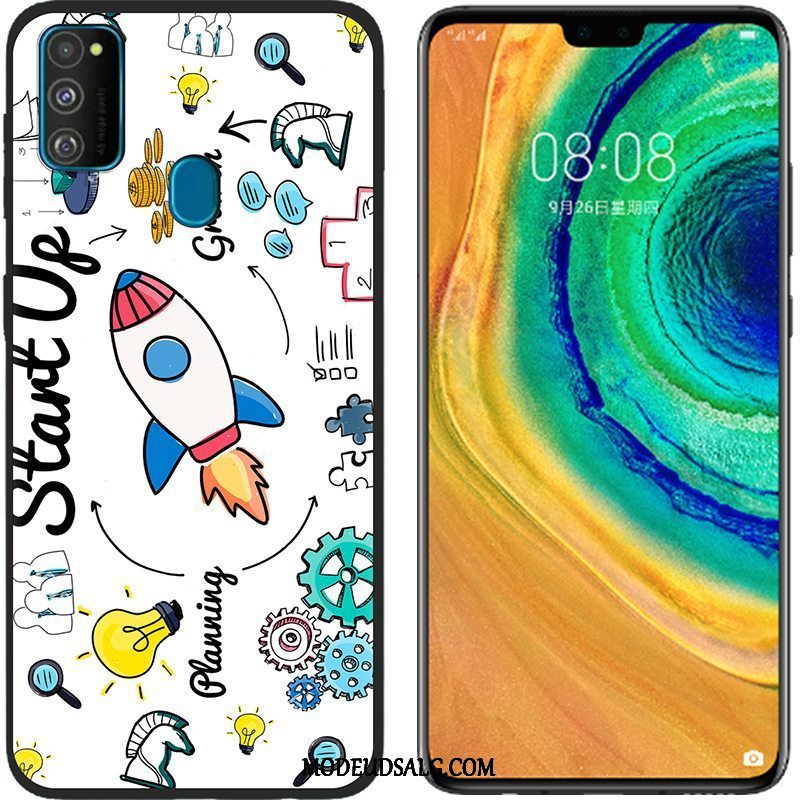 Samsung Galaxy M30s Etui Anti-fald Silikone Beskyttelse Blød Lyserød