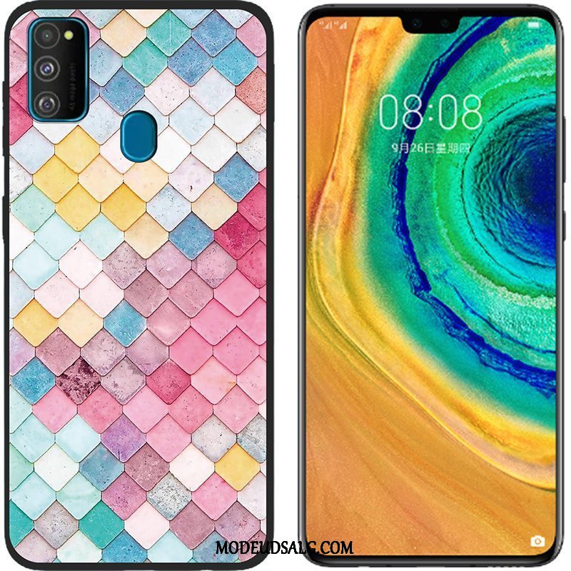 Samsung Galaxy M30s Etui Anti-fald Silikone Beskyttelse Blød Lyserød