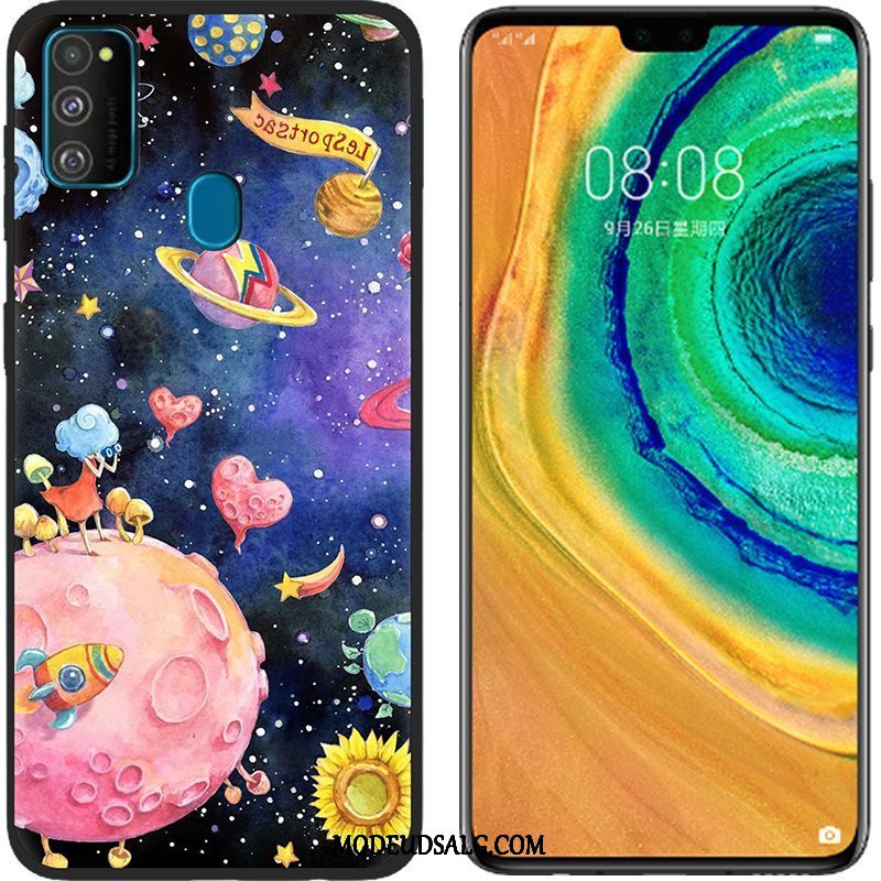 Samsung Galaxy M30s Etui Anti-fald Silikone Beskyttelse Blød Lyserød