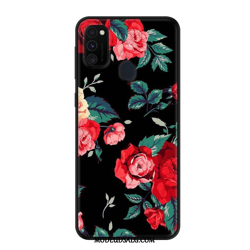 Samsung Galaxy M30s Etui / Cover Blød Beskyttelse Sort Net Red